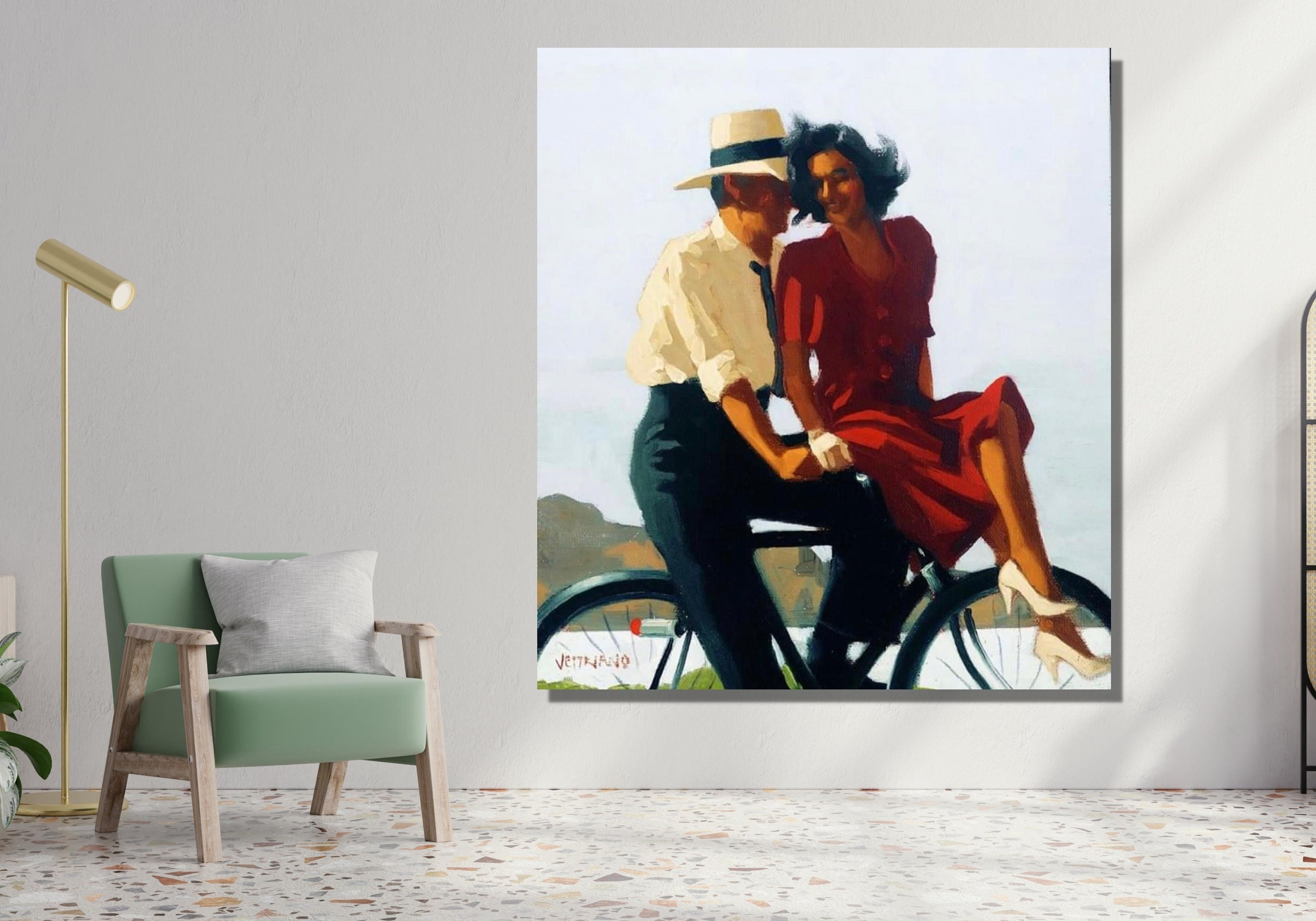 Jack Vettriano Canvas Wall Artlazy Hazy Days Print Vettriano Etsy