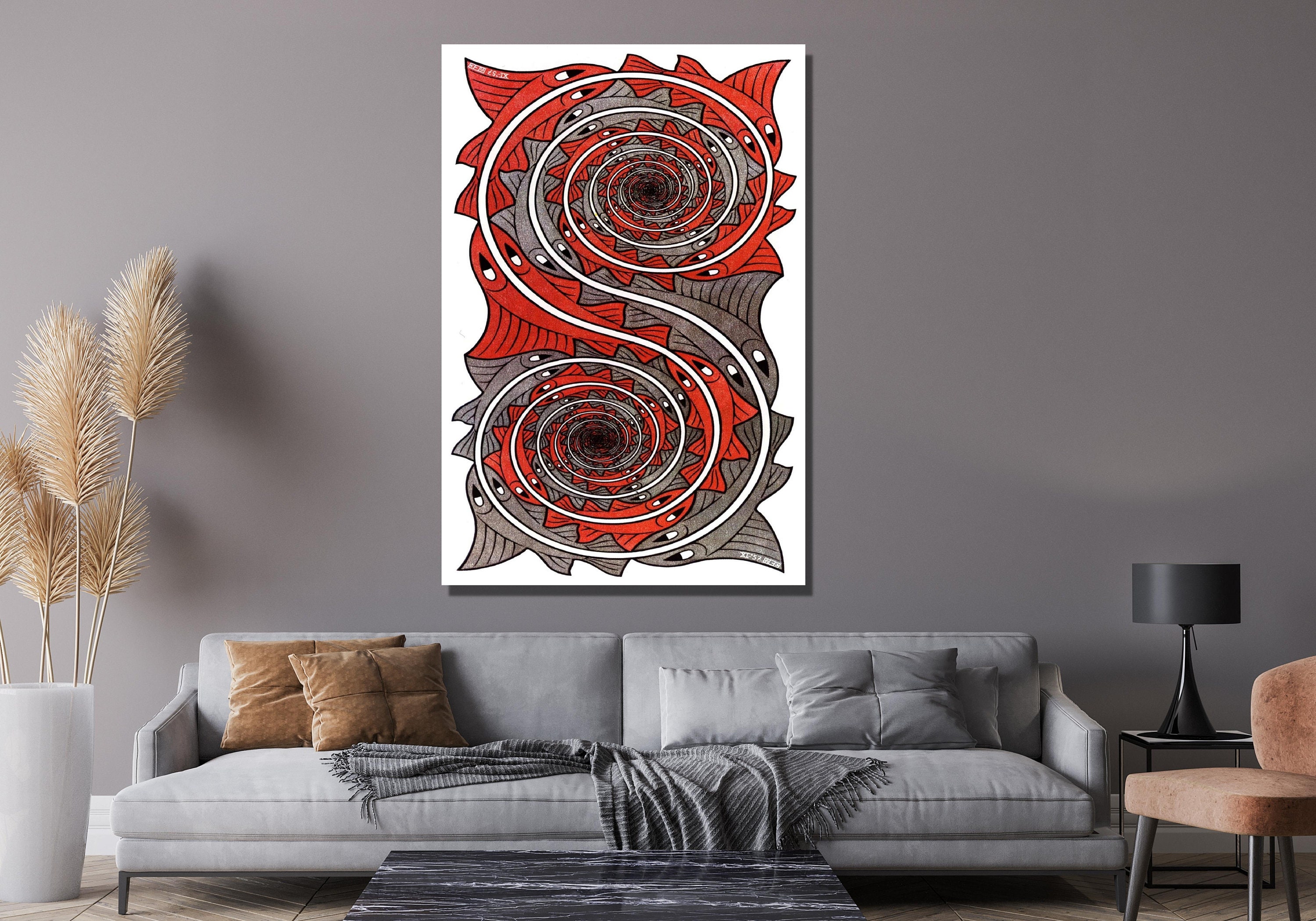 Whirlpools by Maurits Cornelis Escher Canvas Wall Art,surrealist Poster ...