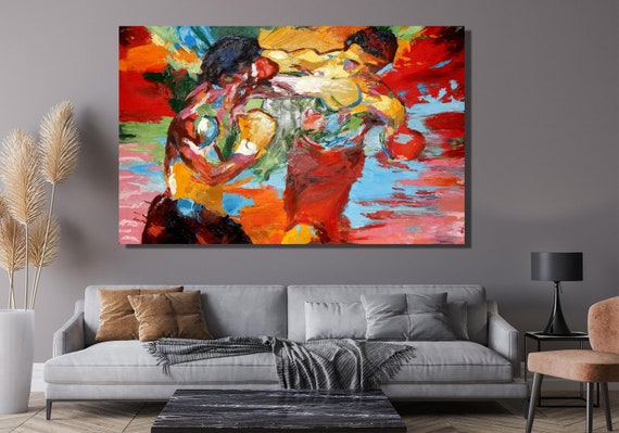 XXL Rocky Balboa Hit As Hard 160cmx90cm Auf Leinwand Keilrahmen