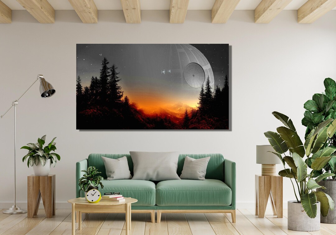 Star Wars Print, Death Star Canvas Wall Art Design Poster Print Decor ...