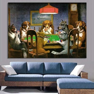 Cassius Marcellus Coolidge&#39;s Dogs Playing Poker Series Canvas Wall Art Decor,Poster, Print,Design,Home,Office,POSTER or CANVAS READY to Hang