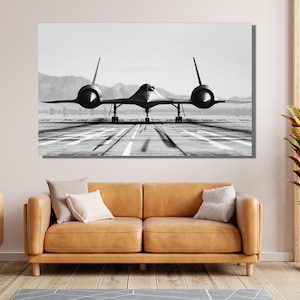 Lockheed SR-71 Blackbird Canvas Poster, Spion Air Craft 2 Wand Kunst Design | Poster Print Decor für Home Office Dekoration, CANVAS BEREIT zum Aufhängen