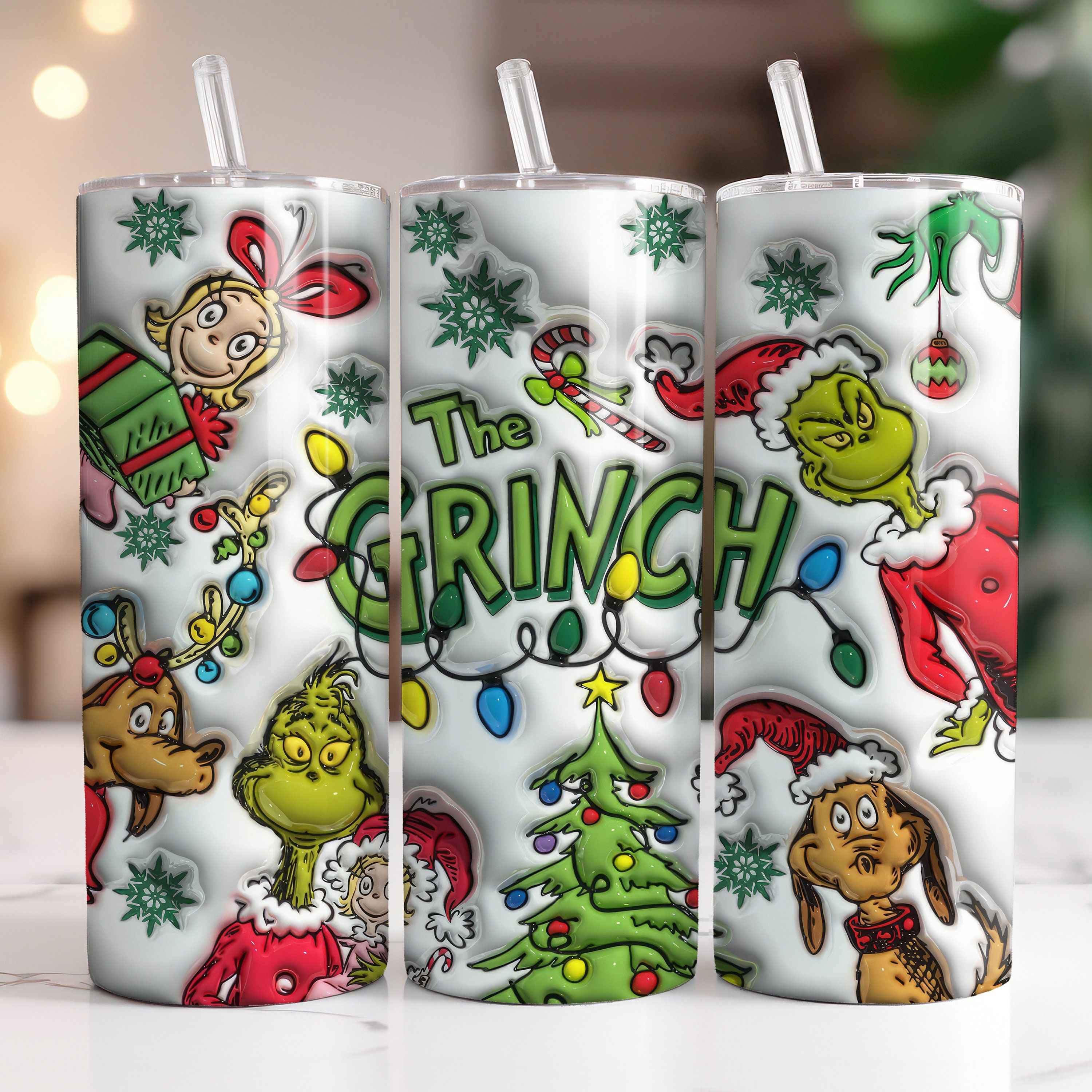 Christmas Character Grinch Quotes 40 oz 2 piece Tumbler Wrap 