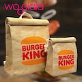 Quirky Burger King Fastfood Backpack and Sling Crossbody Bag for Man , Woman, Kids - Water Resistant 100% Recycled Polyester product logo