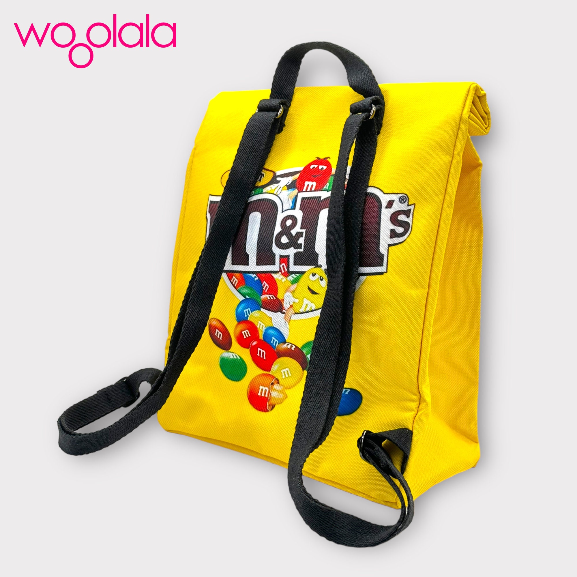 Quirky M&M Chocolates Backpack and Sling Crossbody Bag for Man