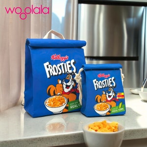 Mochila y bandolera Quirky Frosties Corn Flakes Cereals para hombre, mujer y niños - Resistente al agua 100 % poliéster reciclado