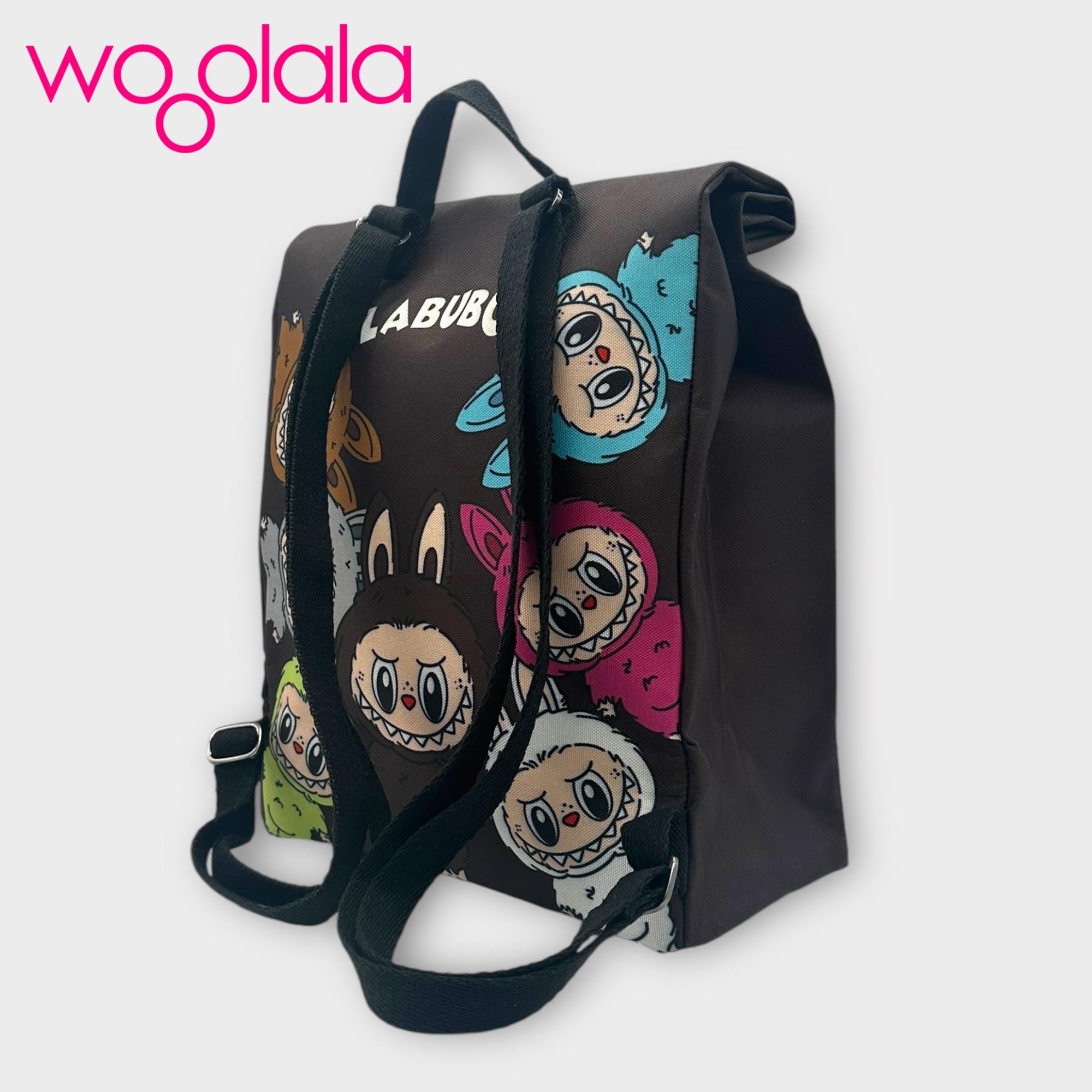 Quirky LABUBU Monster Backpack and Sling Crossbody Bag for