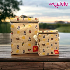 Schrullige neue Jeans Golden POP Rucksack und Sling Crossbody Bag für Herren, Damen, Kinder - Wasserabweisend aus 100% recyceltem Polyester