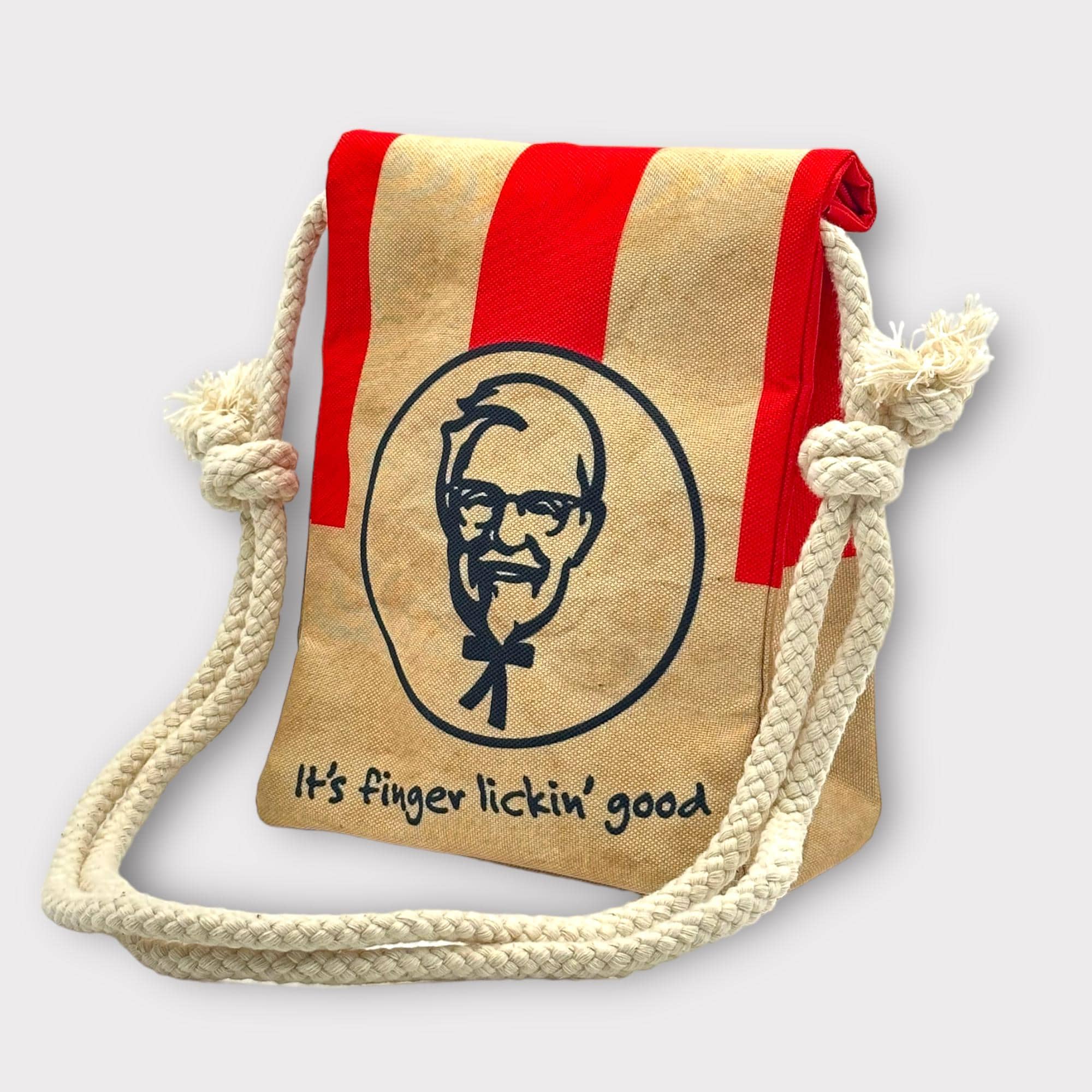個性的なKFCファストフードチキン柄バックパック＆スリングクロス 