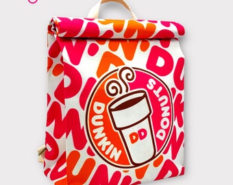 Quirky Dunkin Donuts Backpack and Sling Crossbody Bag for  display picture 2