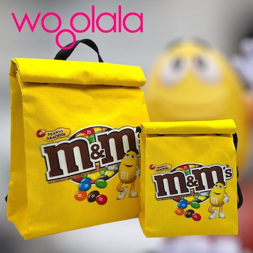 Quirky M&M Chocolates Backpack and Sling Crossbody Bag for Man