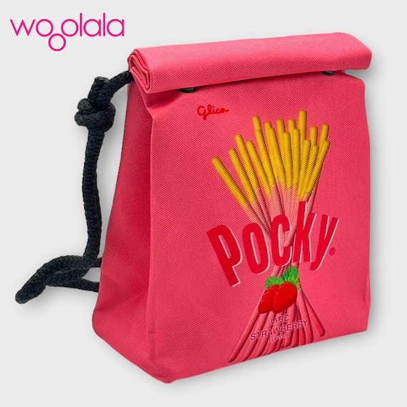 バッグ Pocky Quirky POCKY Strawberry Biscuit Backpack and Sling Crossbody