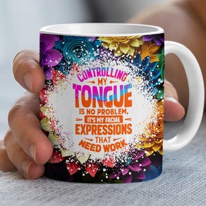 Sarcastic Mug Wrap PNG: Funny Quote, Co-Worker Gift (Digital Download) image 4
