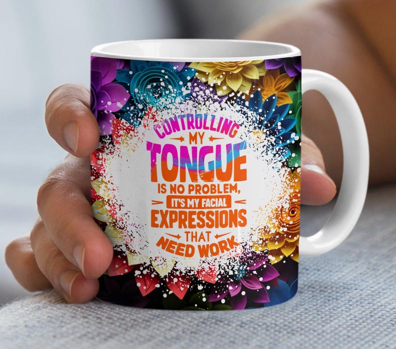 Sarcastic Mug Wrap PNG: Funny Quote, Co-Worker Gift (Digital Download) image 4