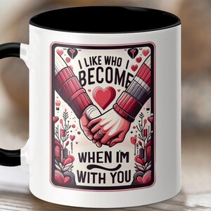Valentine Mug Wrap: Romantic Couples Design (Digital Download)