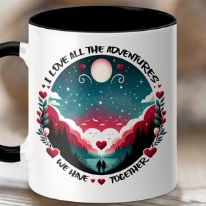 Valentine Mug Wrap: Romantic Couples Design (Digital Download)