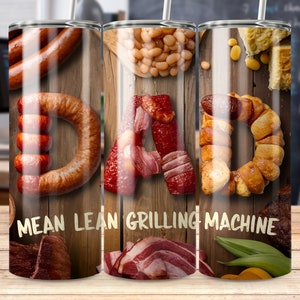 3D Dads Awesome BBQ 20oz Tumbler Wrap Sublimation Design, Dad Father&#39;s Day Summer Grilling BBQ Food Pit Master Tumbler PNG, Digital Download
