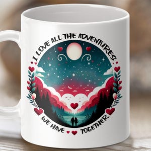 Valentine Mug Wrap: Romantic Couples Sublimation Design (Digital Download)