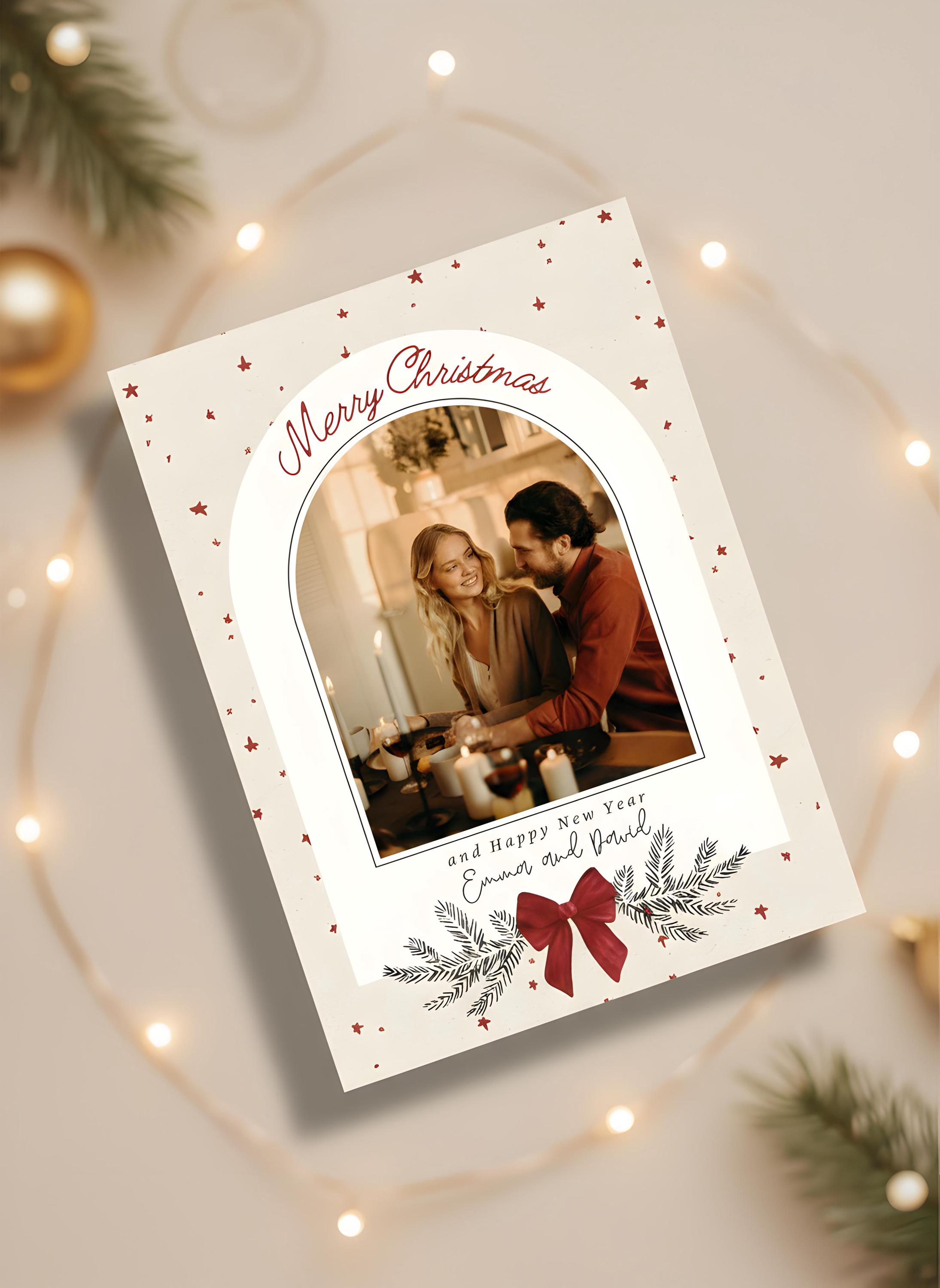 Editable Christmas Card Printable Digital Download Watercolor Custom ...