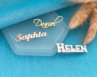 Personalized Name Brooch • Custom Name Brooch • Keepsake Jewelry • Name Accessorie • Christmas Gifts