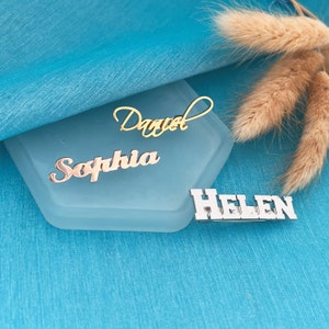 Personalized Name Brooch Custom Name Brooch Keepsake Jewelry Name Accessorie Christmas Gifts 画像 1