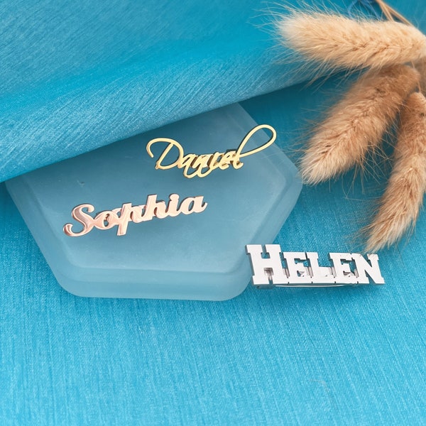 Personalized Name Brooch • Custom Name Brooch • Keepsake Jewelry • Name Accessorie • Christmas Gifts