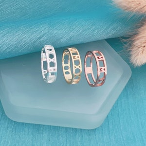 Römische Ziffer Ring • Datum Ring • Jahrestag Geschenk • Paar Ring • Weihnachtsgeschenke