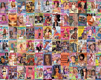 100PCS- Vintage Magazine Wall Collage Kit- Old Fashion Magazine Pictures- Aesthetic Room Decor-  Retro Magazine Covers- DIGITAL PRINTS