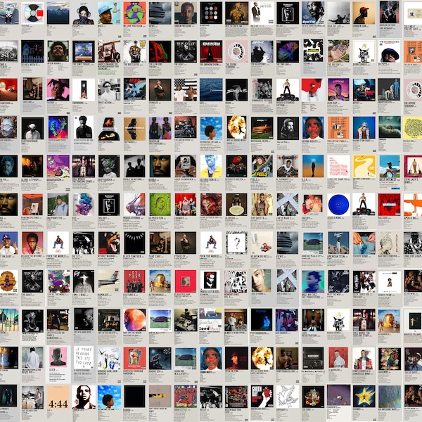 245 Pcs, Minimalist Rap Album Cover Poster, Minimalist Hip-Hop Music Poster, Rap Music Wall Collage Kit, Music Album Poster Prints,