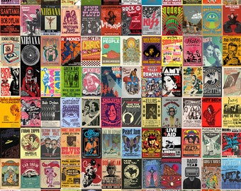 320 Vintage Concert Poster, Retro Band Poster,classic Rock