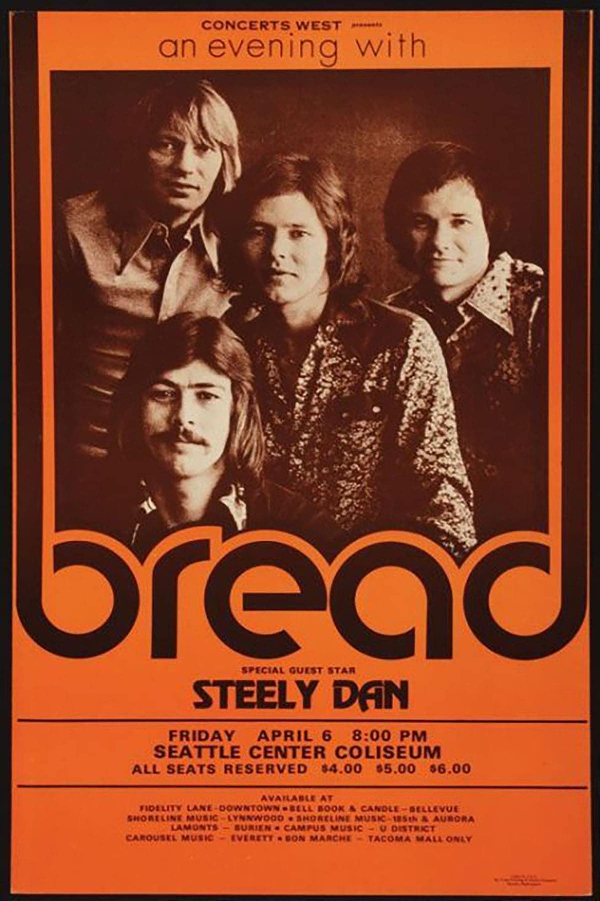 320 Vintage Concert Poster, Retro Band Poster,classic Rock