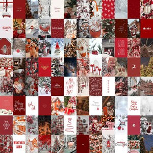 100 Christmas Print Set, Xmas Printable Wall Art, Christmas Wall Art, Christmas Wall Collage, Christmas Gifts Photo, Christmas Art Prints