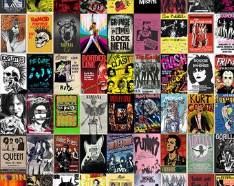 CLASSIC　ROCK POSTERS Woonkit Vintage Rock Band Posters for Room Aesthetic, 70s