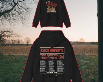 Quittin Time Tour Zach Bryan 2024 Tour Hoodie S-5XL, Sweatshirt, Countrymuziek, Concert Merch