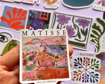 Zestawy naklejek z dziełami sztuki Matisse'a, wodoodporne, naklejki graffiti DIY