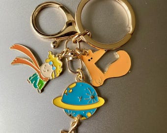Sleutelhanger De kleine prins: bedel vos en planeet