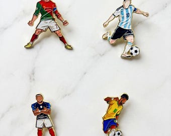 Faceless Football Player Fridge Pins, Soccer Star Miniature Kit, Sports Fan Gift, Worldcup gift