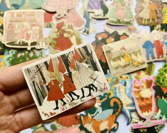 Pegatinas de cuentos de hadas vintage: vinilos impermeables para portátiles, botellas y más