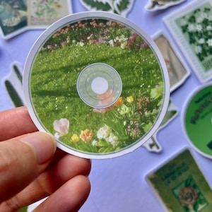 Pacote de adesivos verdes, cor estética pegajosa, álbum de recortes decorativo, telefone DIY, material de papelaria - à prova d'água, decalques de grafite DIY
