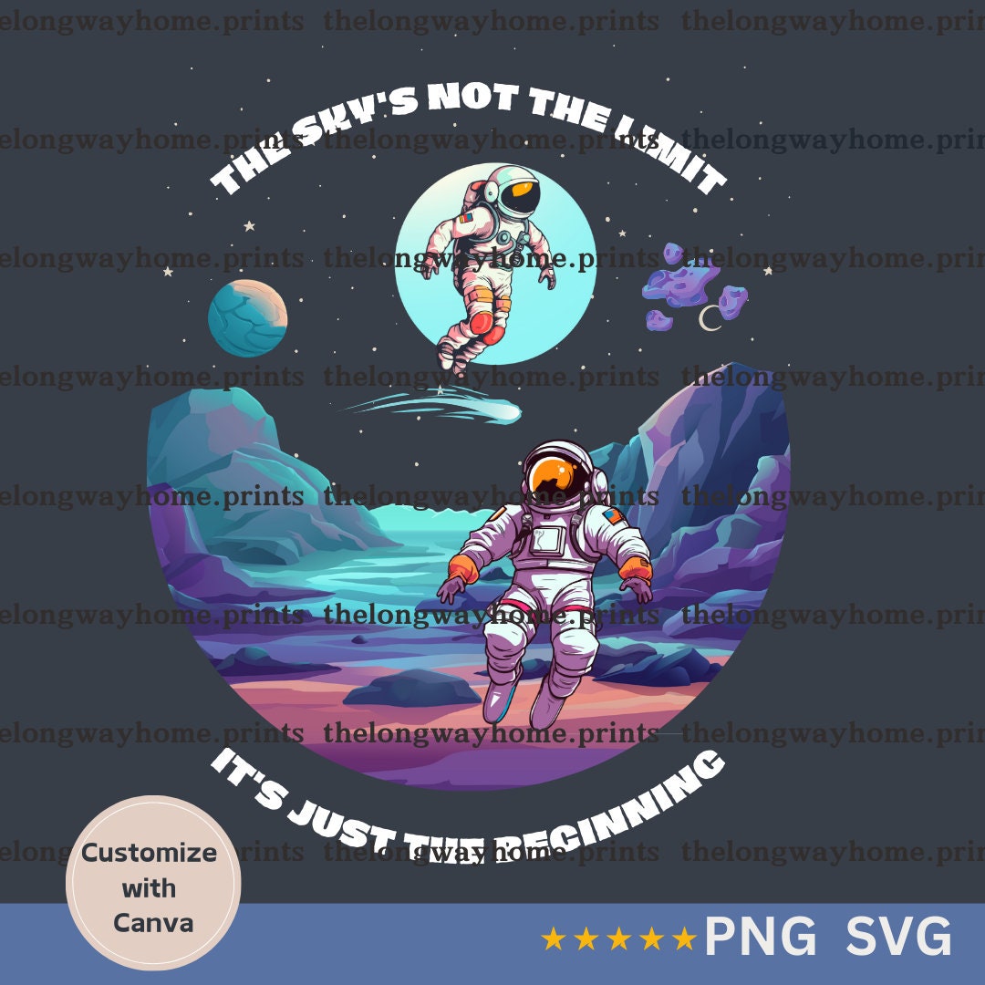 The Sky is Not the Limit It's Just the Beginning | Retro Art for T ...