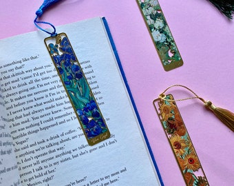 Van Gogh Metal Bookmark with Tassel, Artful Bookmarking