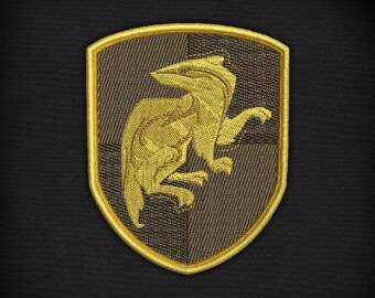 Parche para túnica de la casa del tejón hinchado de la Escuela de magos (para cosplay): archivo de bordado a máquina