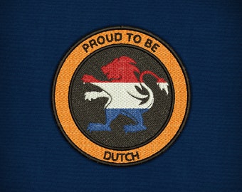 Parche Orgulloso de ser holandés - Archivo de bordado a máquina