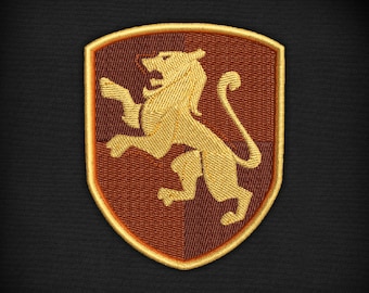 Parche para túnica de la casa del león de Galant, legado de la escuela de magos (cosplay): archivo de bordado a máquina