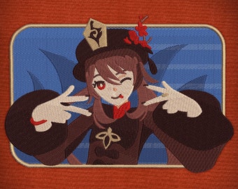 Hu Tao - Archivo de bordado a máquina de Genshin Impact