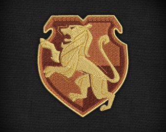 Parche de la casa del león de Galant, legado de la escuela de magos: archivo de bordado a máquina