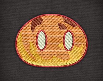 Parche de personaje Pyro Slime: lindo archivo de bordado a máquina