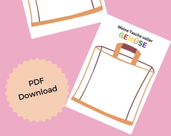 Fruit and vegetable learning cards, sorting game fruit and vegetables, laying game, activity tray, distinguishing fruit and vegetables, learning fruit and vegetables