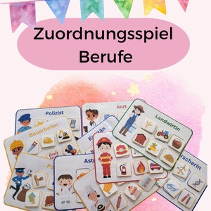 Jeu de tri métiers, métiers et caractéristiques, fiche école et maternelle, Montessori, jeu de placement, jeu d'association