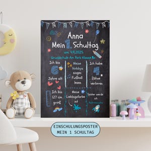 Personalized school enrollment picture | First day of school poster | School enrollment 2025 | Back to school gift